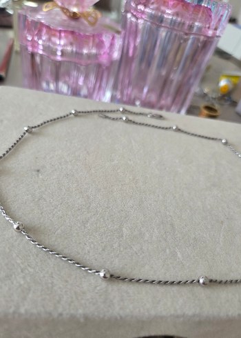 Sterling silver 925 ayar dorica Detaylı Minimalist Midi Kolye