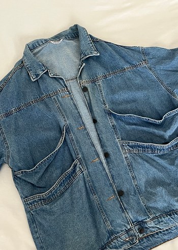l Beden mavi Renk Mavi Kadın Denim Ceket