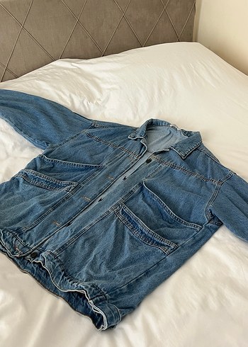 Diğer Mavi Kadın Denim Ceket