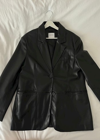 Bershka Bershka Deri Blazer Ceket