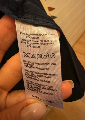 Bej Factory Lacivert Yağmurluk - Görsel 4