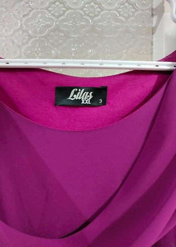 Mor Uzun Drapeli Kadın Abiye Elbise - Görsel 2