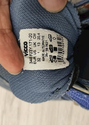 32 Beden mavi Renk Mavi Renkli Erkek Çocuk Spor Ayakkabı