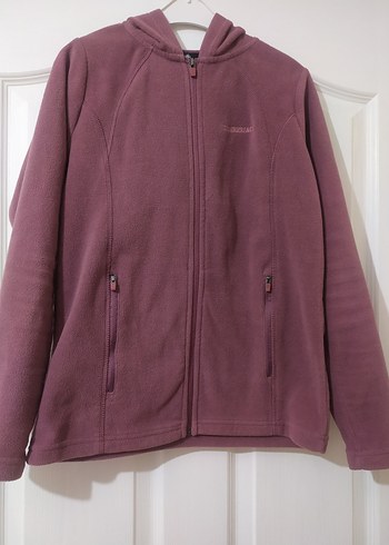 Bordo Fermuarlı Kadın Polar Ceket