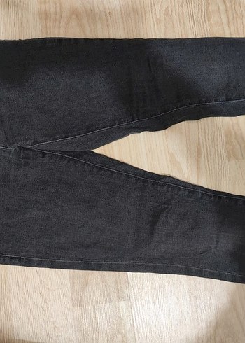 s Beden Gri Kadın Denim Midi Boy Dar Kesim Kot