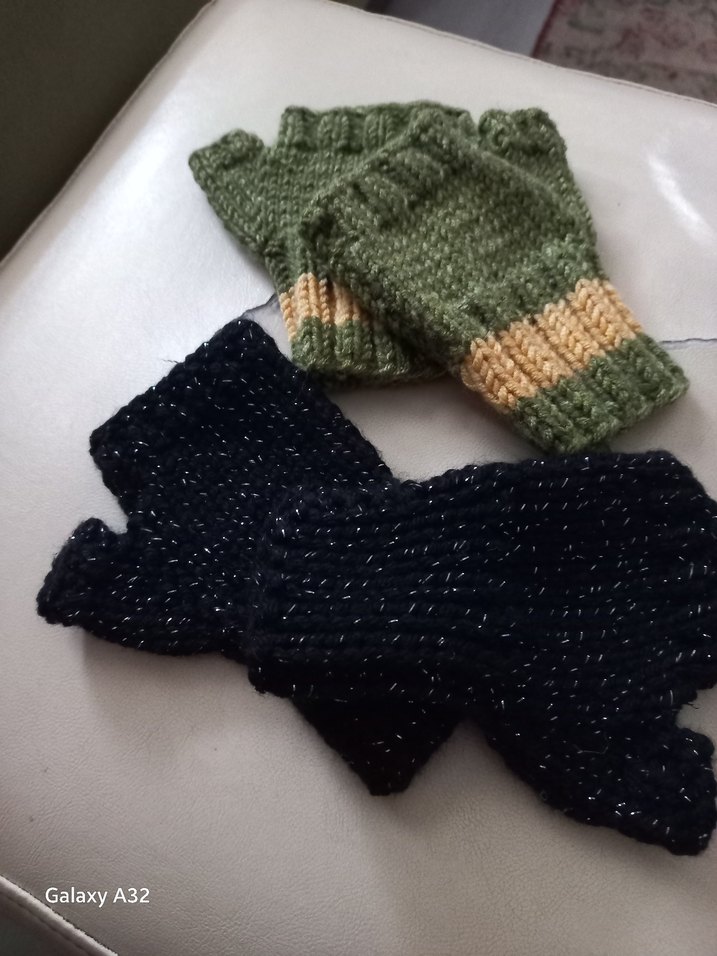 Çok Renkli Örgü kiz ve erkek cocuk Eldivenleri. - Görsel 2