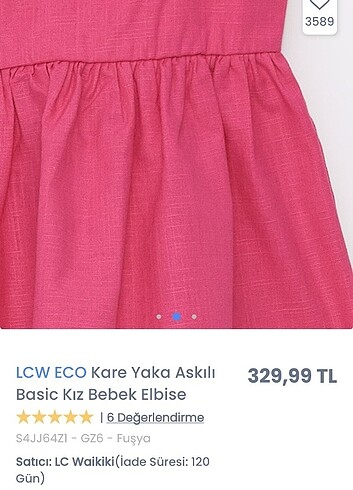 4 Yaş Beden pembe Renk Kız çocuk elbise