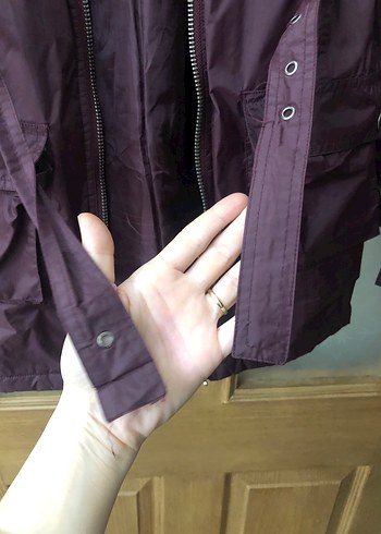 Mor /Mürdüm Midi Kadın Ceket - Görsel 4