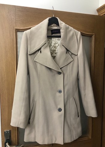 Bej Midi Kadın Klasik Palto - Görsel 4