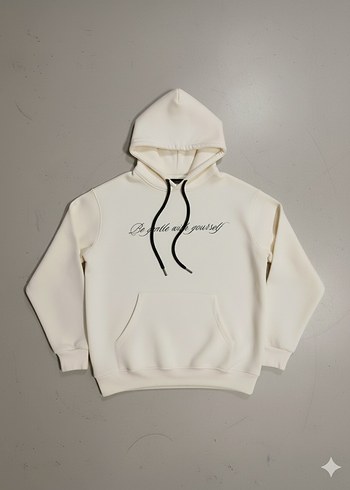 xl Beden beyaz Renk Beyaz Baskılı Rahat Kesim Sweatshirt
