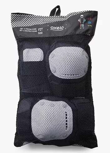 OXELO Yetişkin Destek Seti - Paten - Siyah - 3X2 - FIT500