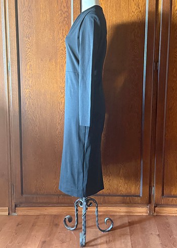 COS Marka Beden M Siyah Minimalist Uzun Kollu Elbise - Görsel 3