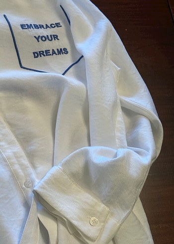 TWIST Beyaz Nakışlı Gömlek  Beden 38 - Görsel 6