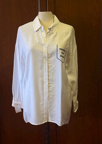 TWIST Beyaz Nakışlı Gömlek  Beden 38 - Görsel 2