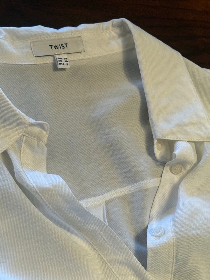TWIST Beyaz Nakışlı Gömlek  Beden 38 - Görsel 4