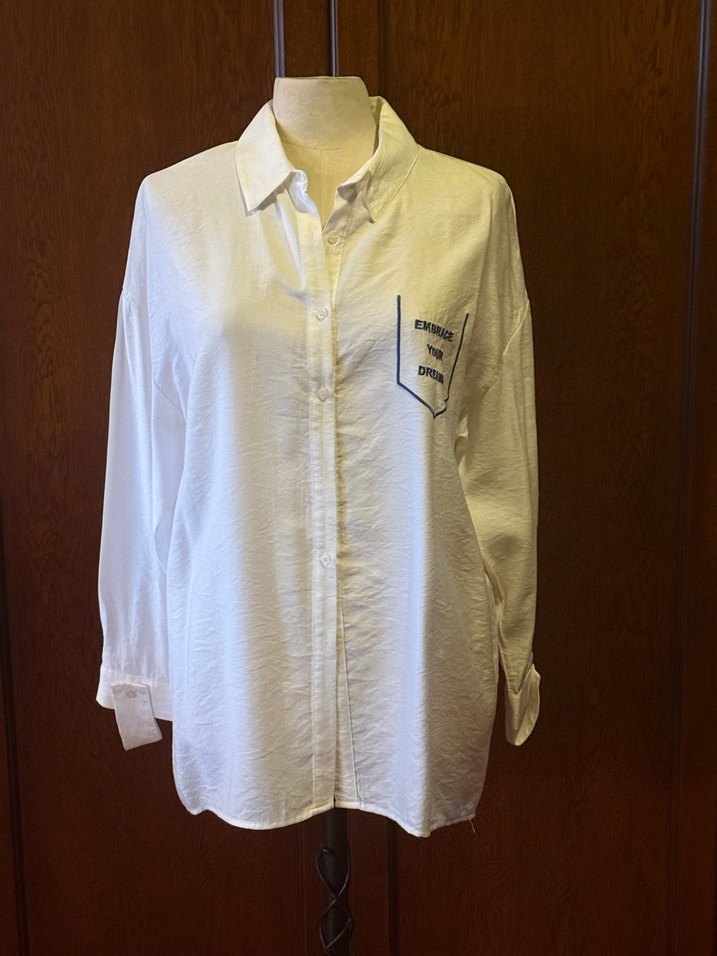 TWIST Beyaz Nakışlı Gömlek  Beden 38 - Görsel 2