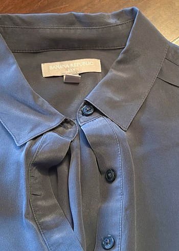 Banana Republic Şık Gri Bluz  Uzun Kollu  Zarif - Görsel 5