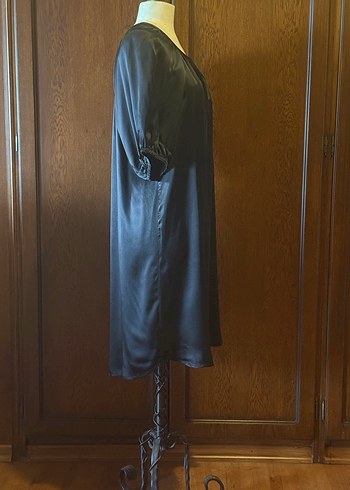 NAZ marka özel butik üretimi ipek saten elbise - Görsel 5