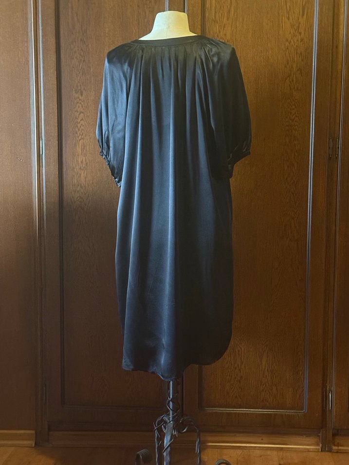 NAZ marka özel butik üretimi ipek saten elbise - Görsel 4