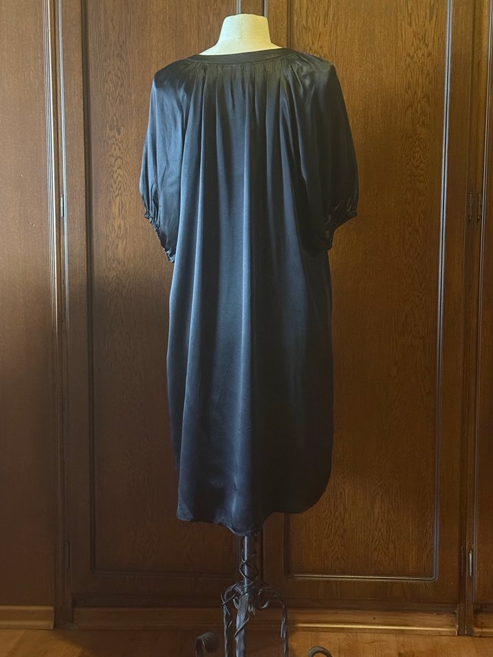 NAZ marka özel butik üretimi ipek saten elbise - Görsel 3