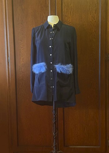 Sema Gürışık Özel Tasarım lacivert gömlek / bluz (M) - Görsel 2