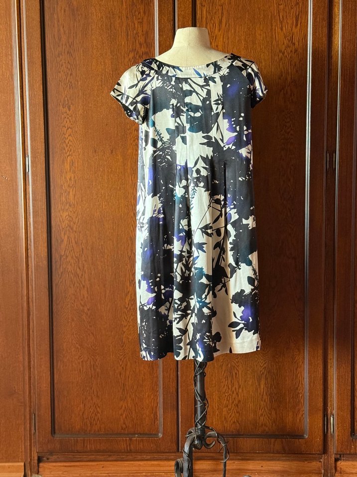 THEORY Marka Drapeli Midi boy Şık Elbise - Görsel 2