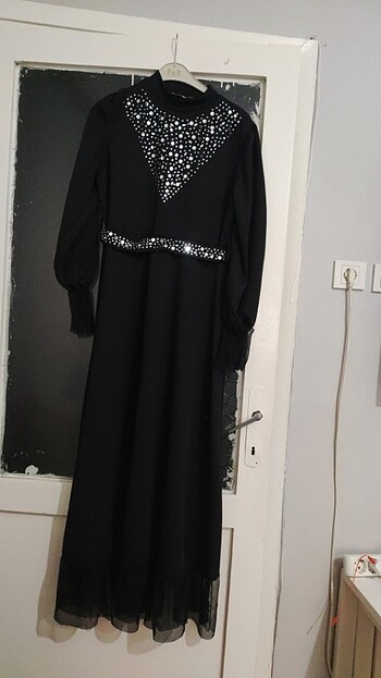 48 Beden 48 beden polyester siyah elbise