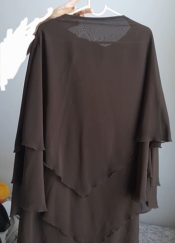 diğer Beden kahverengi Renk Kahverengi 3 katlı uzun şifon sufle / khimar