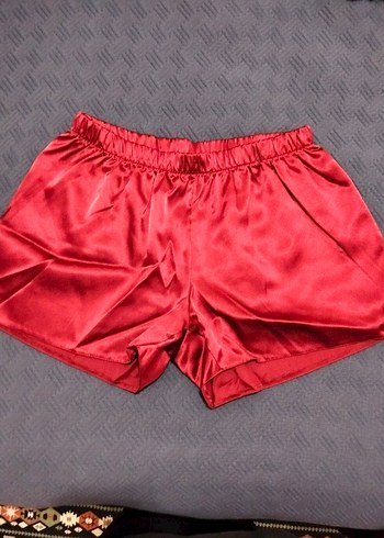 bordo saten gecelik seti - Görsel 9