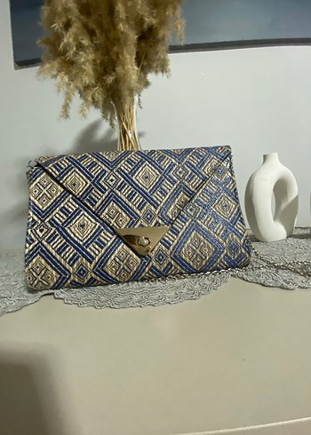 Mavi Bohem Dantel Detaylı Kadın Çanta - Görsel 2