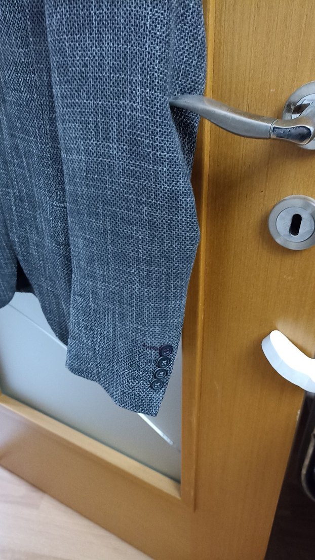 Gri Erkek Düz Desenli Ceket - Görsel 3