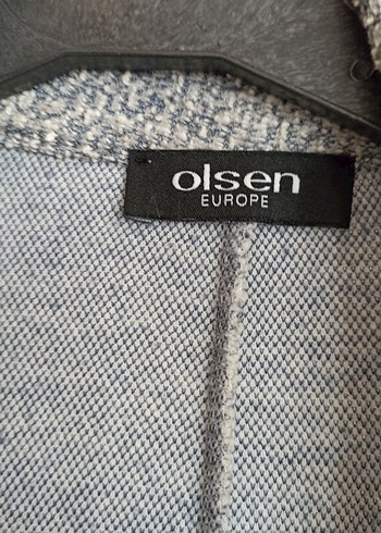 Diğer Gri Kadın Düğmeli Keten Blazer Ceket