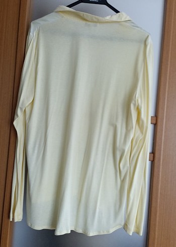 m Beden sarı Renk Sarı Uzun Kollu Düğmeli Kadın Gömlek