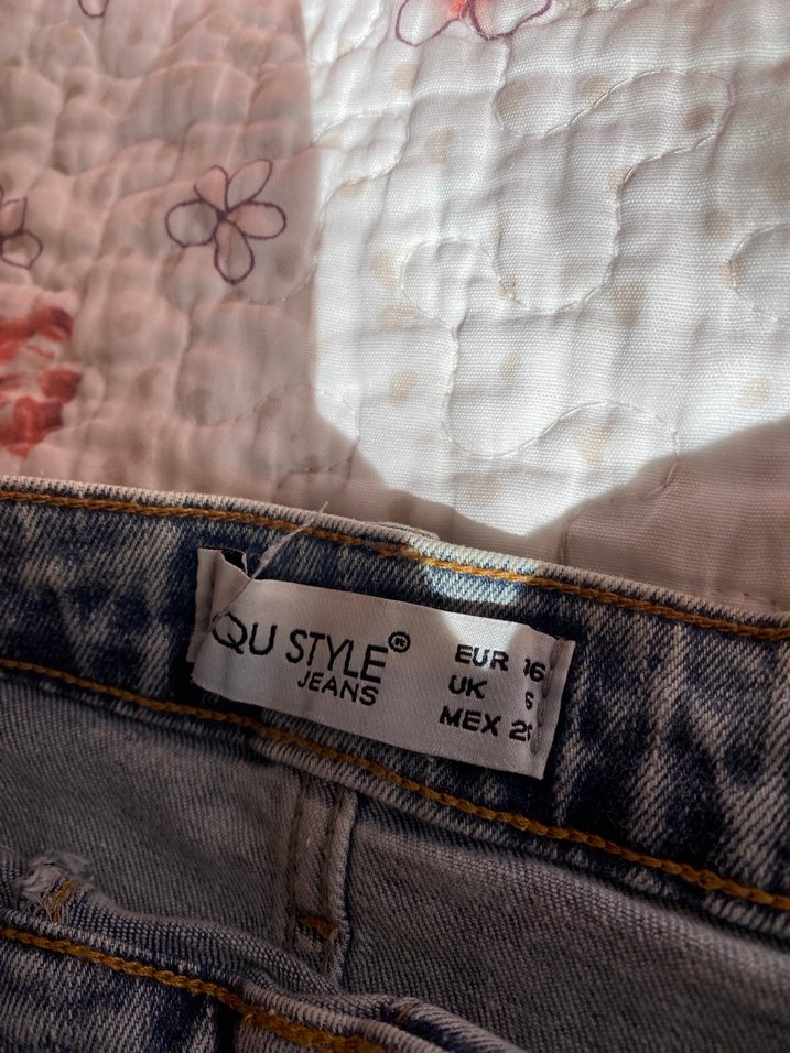 Düğmeli Uzun Kot Etek - Görsel 2