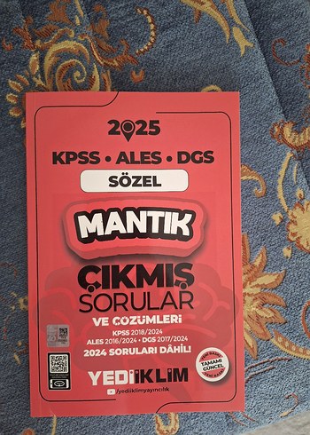 2025 KPSS ALES DGS Sözel Mantık Çıkmış Sorular