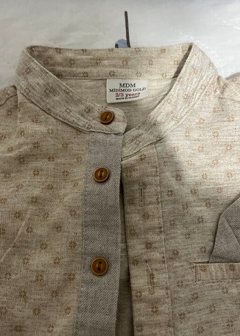 Gri Pamuklu Bebek Erkek Kısa Kollu Takım - Görsel 2