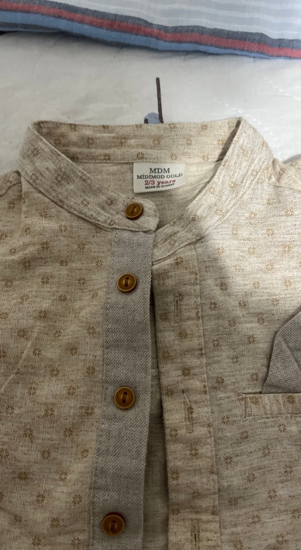 Gri Pamuklu Bebek Erkek Kısa Kollu Takım - Görsel 2