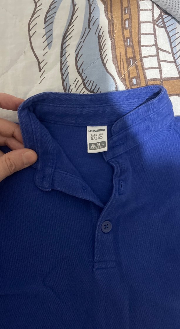 Lacivert Erkek Çocuk Kısa Kollu Polo Tişört - Görsel 2