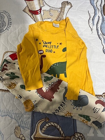 24-36 Ay Beden sarı Renk Pijama takımı