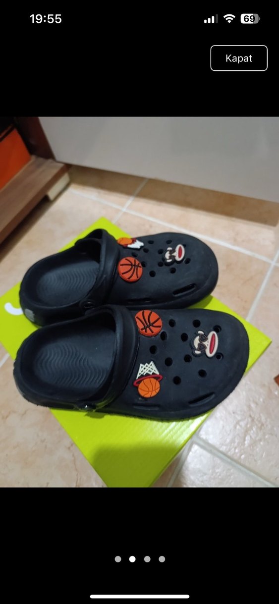 Siyah Erkek Çocuk Kaydırmaz Terlikler - Görsel 2