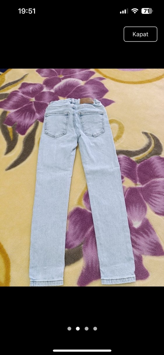 Mavi Tie-Dye Kadın Denim Pantolon - Görsel 2