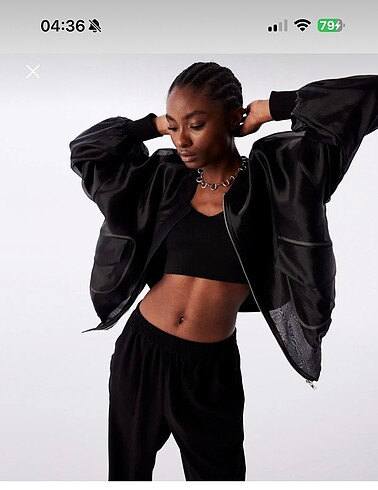 Twist organze bomber ceket