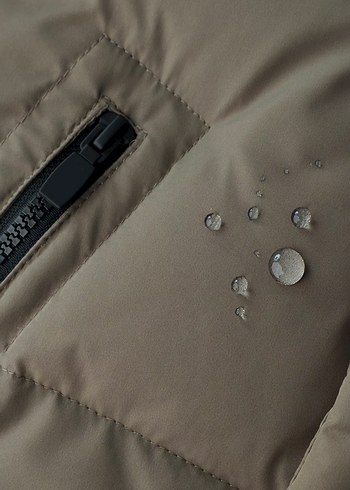 Zara Kapüşonlu kuş tüyü Bej Erkek Çocuk Şişme Mont 3 yaş 98 cm - Görsel 11