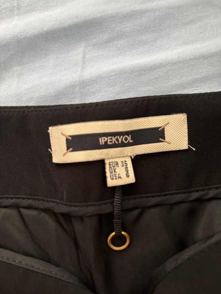 İpekyol Siyah Pilili Midi Kalem Etek - Görsel 4