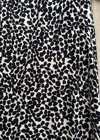 HM Kahverengi Leopar Desenli Uzun Kadın Elbise - Görsel 6