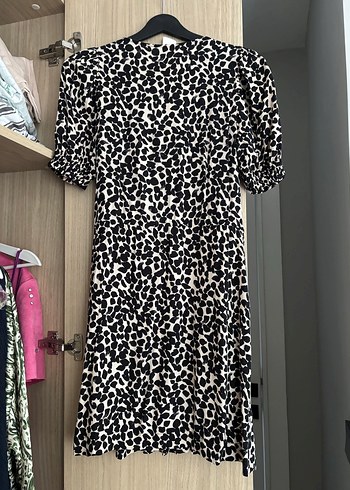 HM Kahverengi Leopar Desenli Uzun Kadın Elbise - Görsel 5