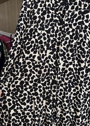 HM Kahverengi Leopar Desenli Uzun Kadın Elbise - Görsel 3