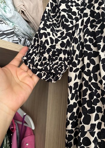 HM Kahverengi Leopar Desenli Uzun Kadın Elbise - Görsel 4