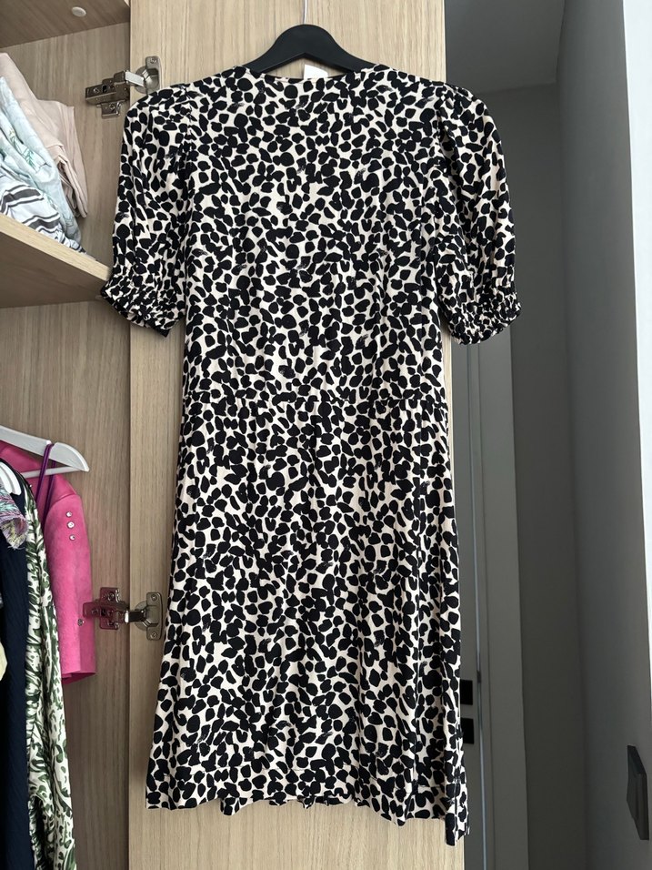 HM Kahverengi Leopar Desenli Uzun Kadın Elbise - Görsel 5