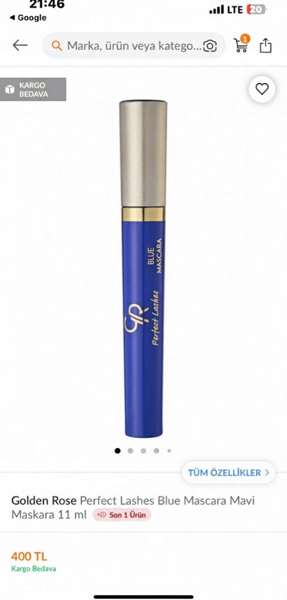 Parlak Mavi Maskara volum veren - Görsel 3